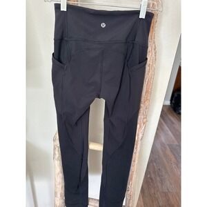 Lululemon Fast Free HR Tight 23" Black Size 4 Leggings Pockets Nulux